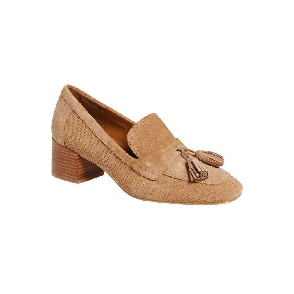 Donald J. Pliner Tan Suede Tassel Loafers